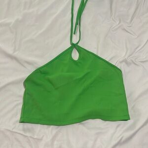 zara open back crop top size L